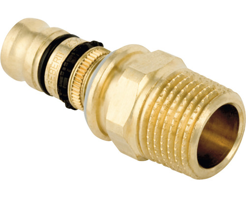 GEBERIT Mepla Pressfitting Übergangsstück Rotguss 40 mm x 1 " AG 605.537.00.5 Geberit Übergangsnippel aus Metall