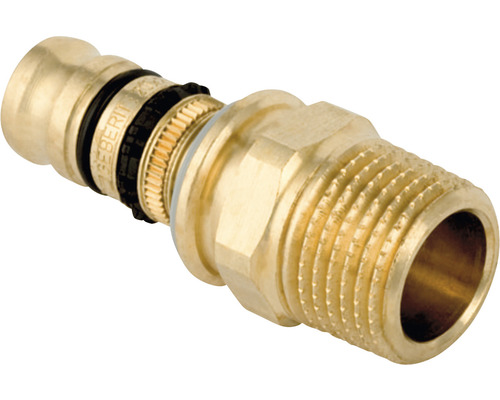 GEBERIT Mepla Pressfitting Übergangsstück Rotguss 63 mm x 2 1/2 " AG 607.541.00.5 Geberit Übergangsnippel aus Messing mit Gewinde