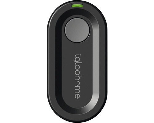 Igloohome Logo auf schwarzem Gerät mit Taste