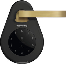 Igloohome Logo. Elektronisches Türschloss mit Zahlentastenfeld.
