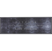 Küchenläufer Cook&Wash Love cooking schwarz 50x150 cm