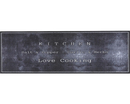 Küchenläufer Cook&Wash Love cooking schwarz 50x150 cm