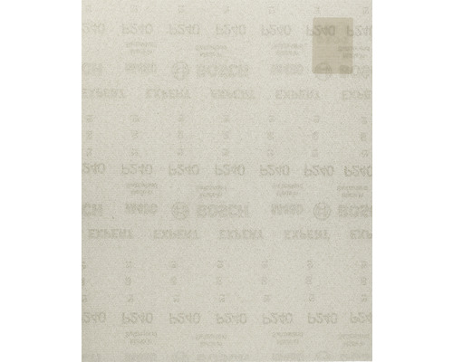 Schleifpapier mit aufgedruckten Zahlen und dem Bosch Logo.
