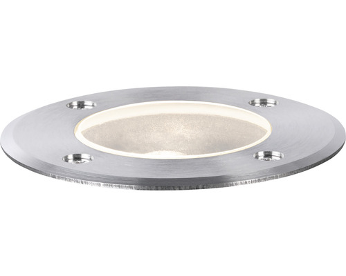 Runde Bodeneinbauleuchte aus Metall mit Befestigungslöchern