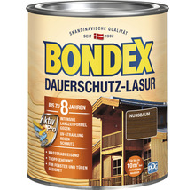 Bondex Dauerschutz-Lasur Nussbaum für Holz im Außenbereich