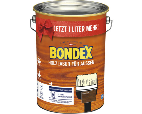 Holzlasur für Aussen von Bondex im Metalleimer