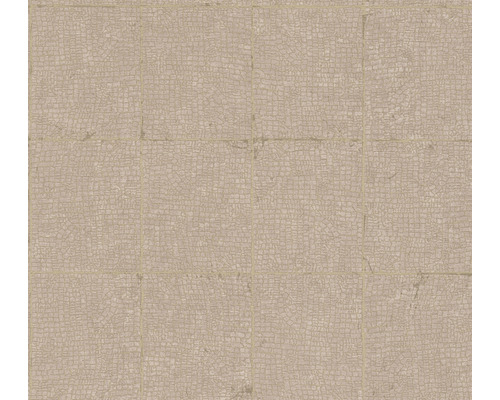 Vliestapete 38526-2 Desert Lodge Fliesen-Optik Used Look braun Nahaufnahme der Tapete mit Reptilienmuster für die Wandgestaltung