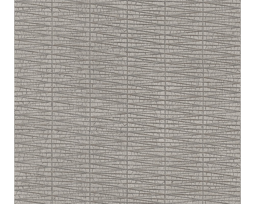 Vliestapete 38597-6 #Hygge Ethno Muster grau Tapete mit geometrischem Muster und dezenter Struktur