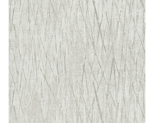 Vliestapete 38598-7 #Hygge Streifen grau silber Tapete mit Strichmuster