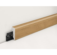 Sockelleiste aus Holz mit Befestigungsclip zur Wandmontage