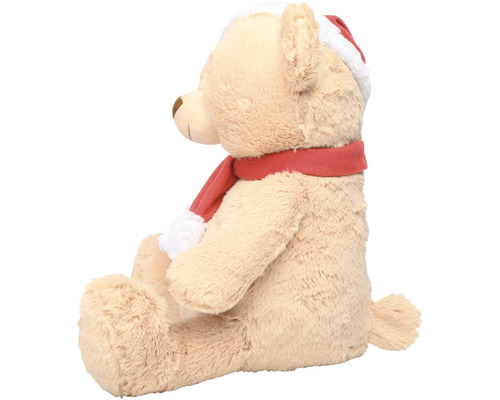Teddybär mit Weihnachtsmütze und Schal