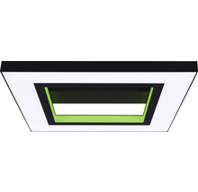 AEG LED Deckenleuchte Metall/Kunststoff dimmbar 24W 2900 lm CCT- verschiedene weißtöne 2700- 6500 K + RGB Farbwechsel 65x400x400 mm Alaric schwarz mit Fernbedienung-thumb-2