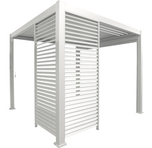 Weiße Aluminium Pergola mit Lamellenwänden für den Außenbereich