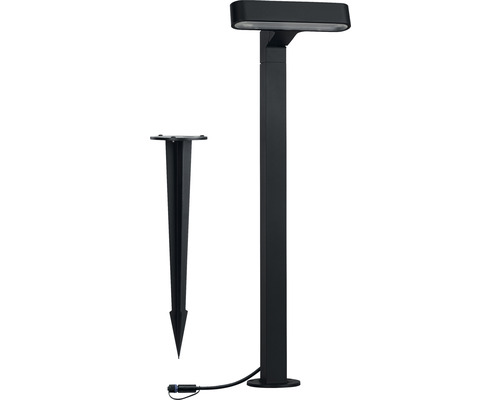 Schwarze Aussenleuchte mit Erdspiess