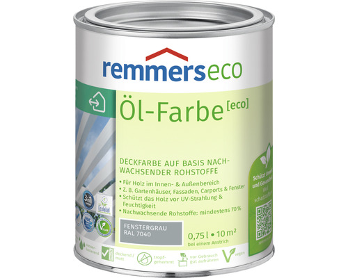 Remmers eco Öl-Farbe Holzfarbe RAL 7040 fenstergrau 750 ml-0