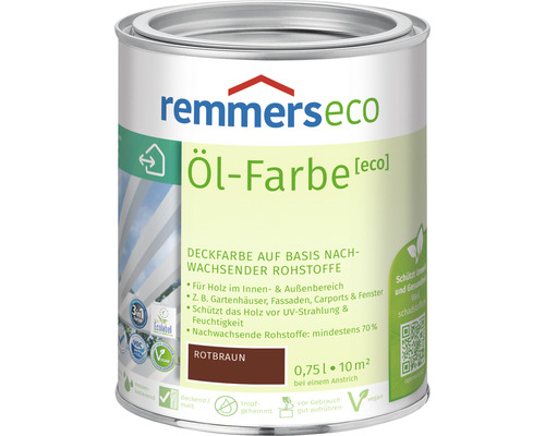 Remmers Eco Öl-Farbe Rotbraun in einer Dose