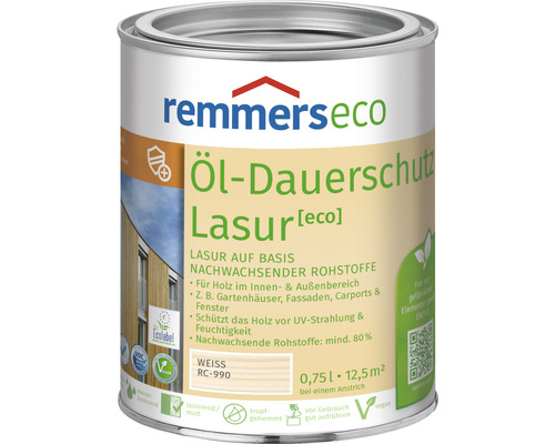 Remmers eco Öl-Dauerschutzlasur weiß 750 ml