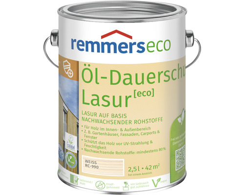 Remmers eco Öl-Dauerschutzlasur weiß 2,5 l