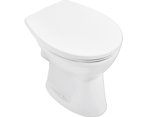 Stand-WC aus Keramik mit geschlossenem Spülrand