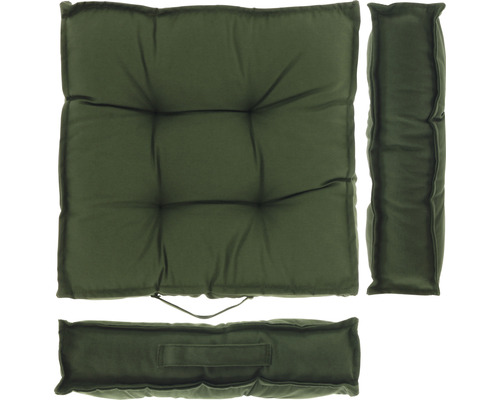 Sitzkissen Belvi dunkelgrün 43x43 cm