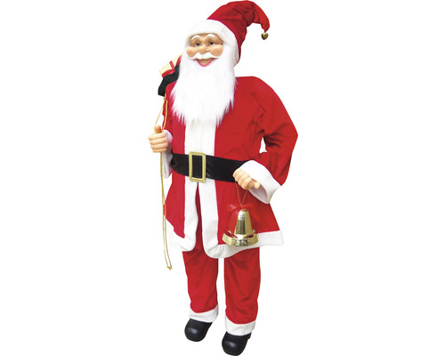 Weihnachtsmann Figur mit Glocke und Geschenkesack