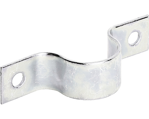 Rohrschelle 25 mm für 1 Zoll galv. verzinkt, dickschichtpassiviert Rohrschelle aus Metall mit zwei Befestigungslöchern
