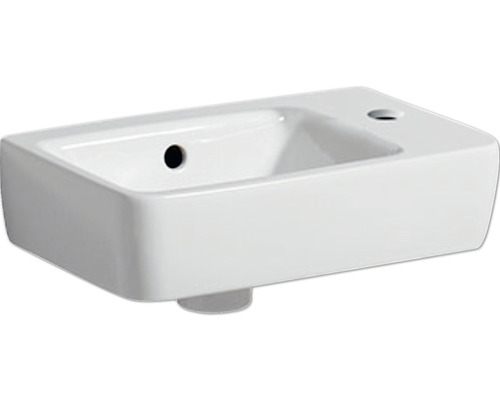 Handwaschbecken GEBERIT Renova Compact 40 x 25 cm weiß Hahnloch rechts 276140000