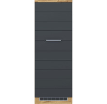Held Möbel Kühlumbauschrank für 88er Einbaukühlschrank Florenz BxTxH 60 x 60 x 165 cm grau matt zerlegt Anschlag reversibel 474.6293