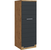 Held Möbel Kühlumbauschrank für 88er Einbaukühlschrank Florenz BxTxH 60 x 60 x 165 cm grau matt zerlegt Anschlag reversibel 474.6293