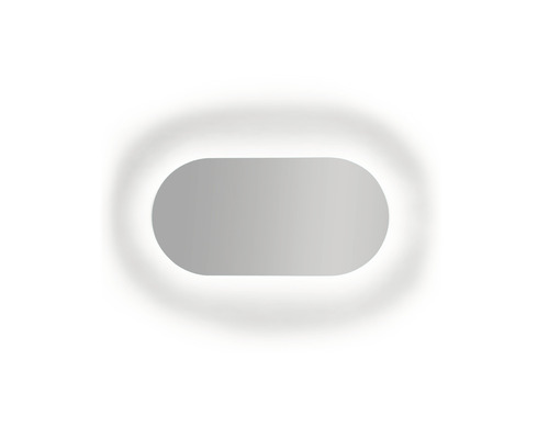 Rechteckiger Spiegel mit Beleuchtung