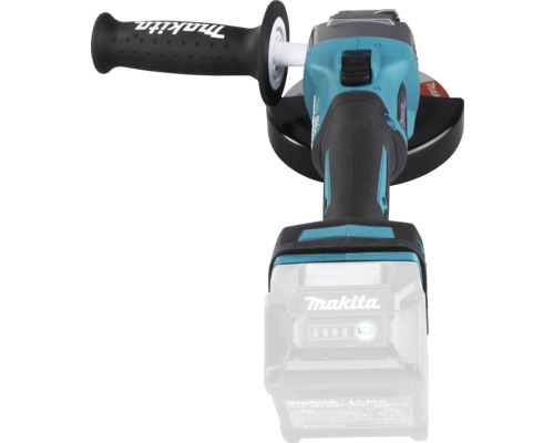 Akkubetriebener Winkelschleifer mit Zusatzhandgriff der Marke Makita