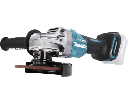 Makita Akku Winkelschleifer mit Schleifscheibe und Zusatzhandgriff