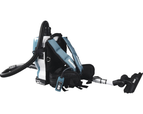 Makita Akku-Rucksacksauger mit Saugschlauch, Teleskoprohr und Bodendüse