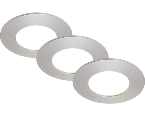 Drei runde LED-Einbaustrahler