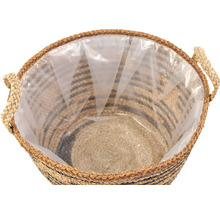 Jute Pflanzkorb mit Tragegriffen und Folie