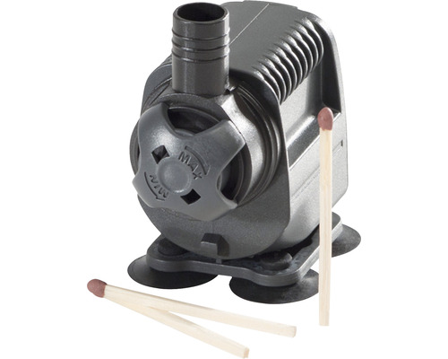 Kleine Teichpumpe mit Saugfüßen und Durchflussregler