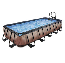 Rechteckiger Pool mit Leiter für den Garten