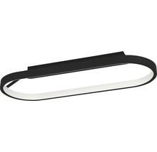 Ovale Deckenleuchte in Schwarz für Innenräume