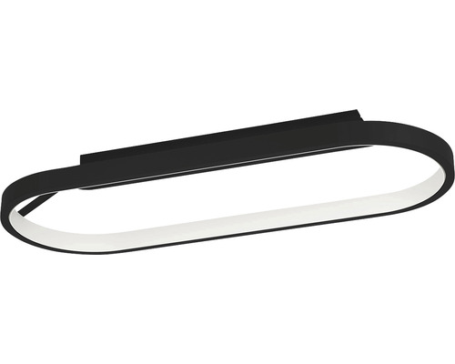 Ovale Deckenleuchte in Schwarz für Innenräume