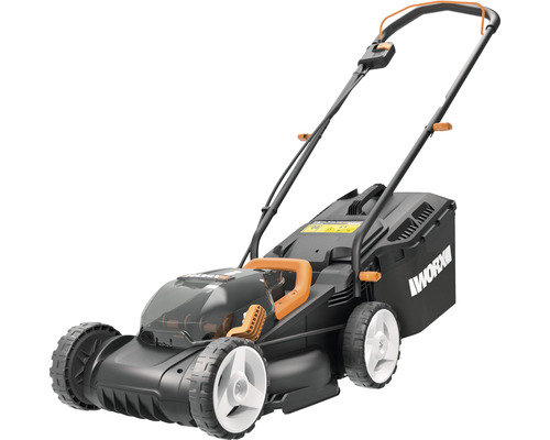 Akku Rasenm her WORX 40V 2 x 20V 34cm WG779E inkl. 2 x HORNBACH