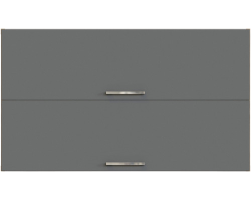 Grauer Bad-Hängeschrank mit zwei Türen und Griffen