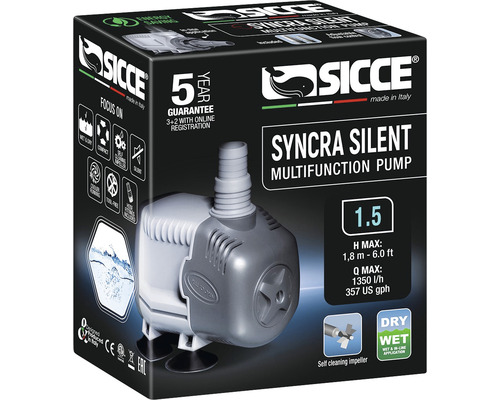 Sicce Syncra Silent Multifunktionspumpe in Verpackung