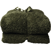 Zusammengebundene Kuscheldecke aus Kunstfaser mit Schleife