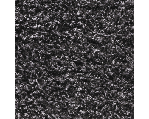 Nahaufnahme eines dunkelgrauen Shaggy-Teppichs