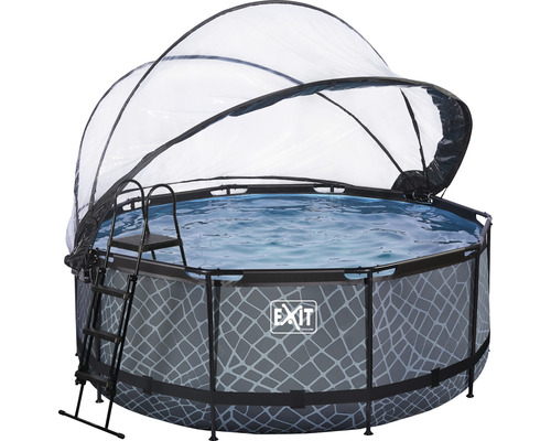 Aufstellpool mit Abdeckung und Leiter