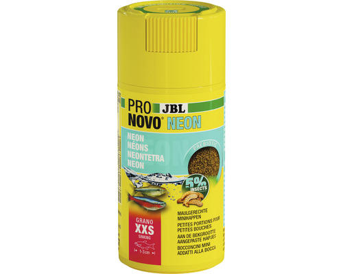 Granulatfutter JBL PRONOVO NEON GRANO Gr. XXS 100 ml JBL Pro Novo Neon Fischfutter Dose