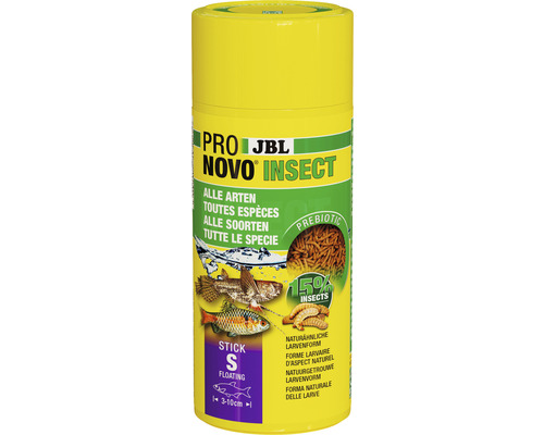 Futtersticks JBL PRONOVO INSECT STICK Gr. S 250 ml JBL Pro Novo Insect S Fischfutter Dose