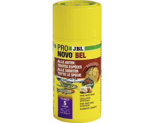 Flockenfutter JBL PRONOVO BEL FLAKES Gr. S 100 ml JBL Pro Novo Bel Fischfutter für alle Fischarten