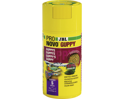 Granulatfutter JBL PRONOVO GUPPY GRANO Gr. S 100 ml JBL Pro Novo Guppy Fischfutter