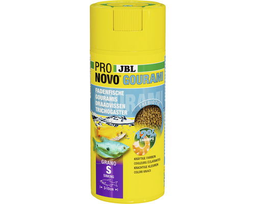 Granulatfutter JBL PRONOVO GOURAMI GRANO Gr. S 250 ml JBL Pro Novo Gourami Fischfutter